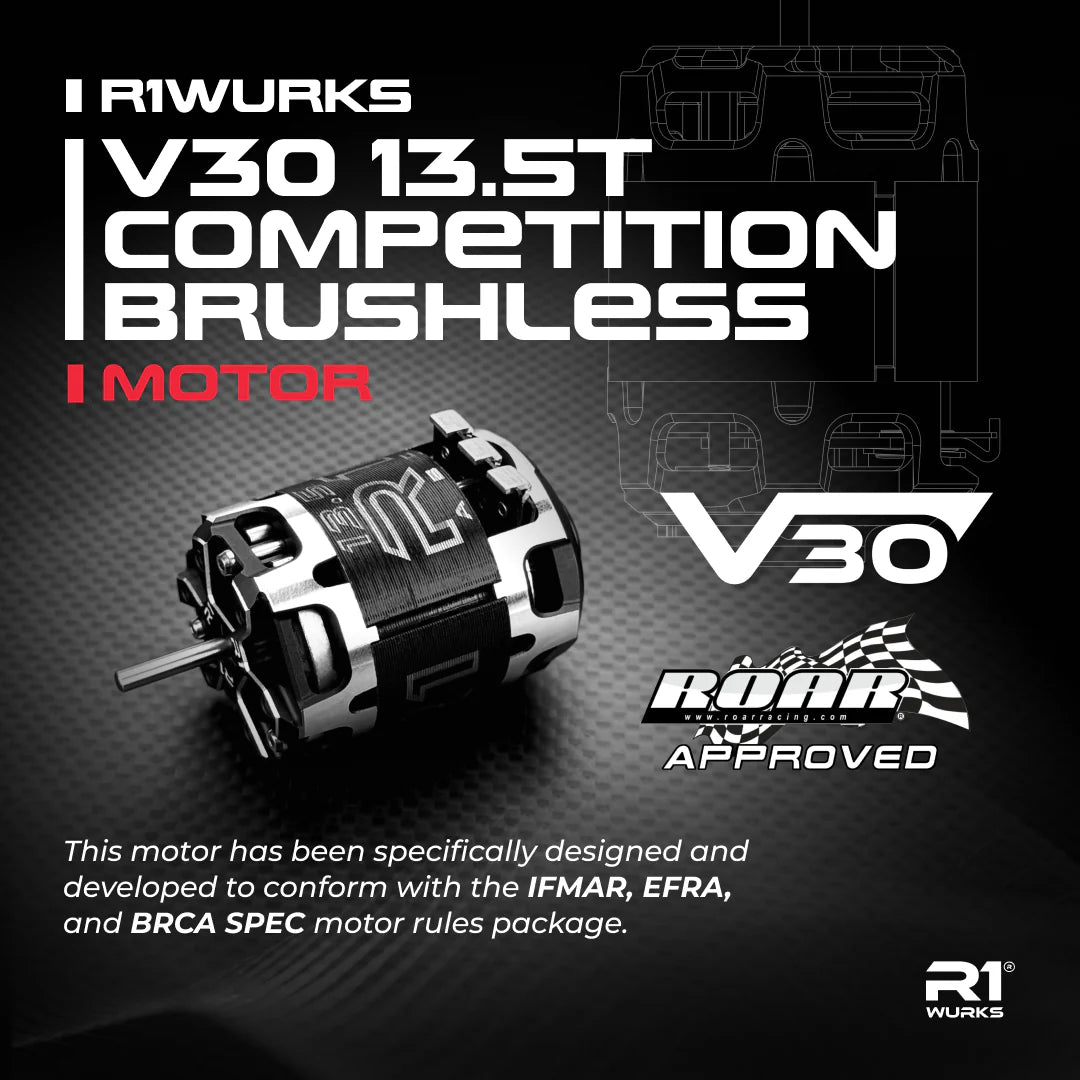 R1 Wurks V30 13.5T 2025 ROAR Approved Brushless Motor