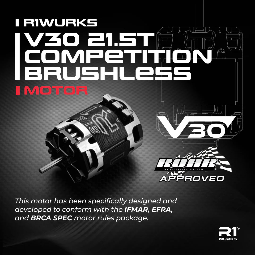 R1 Wurks V30 21.5T 2025 ROAR Approved Brushless Motor