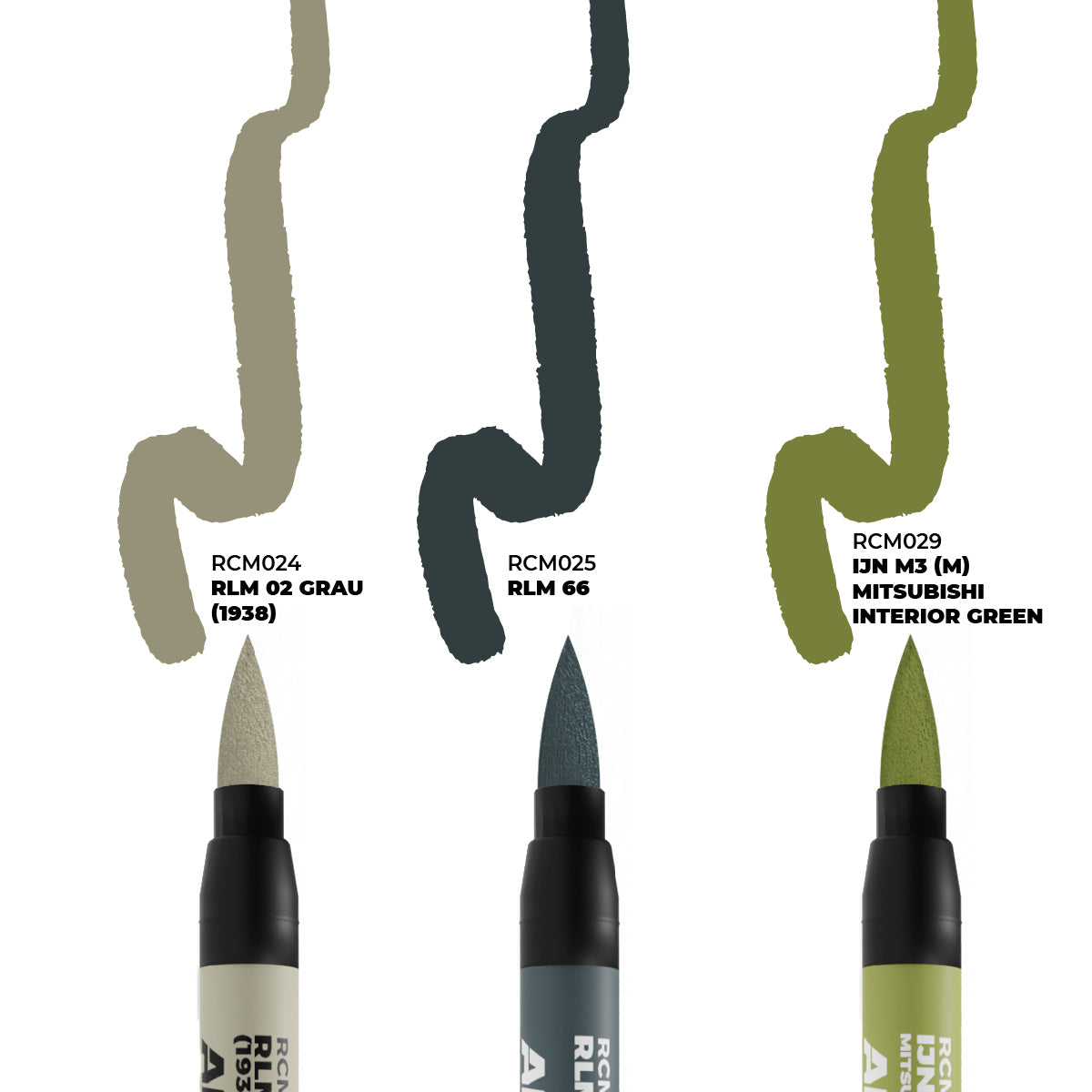AK Interactive WWII Axis Aircraft Cockpit Real Color Markers Set