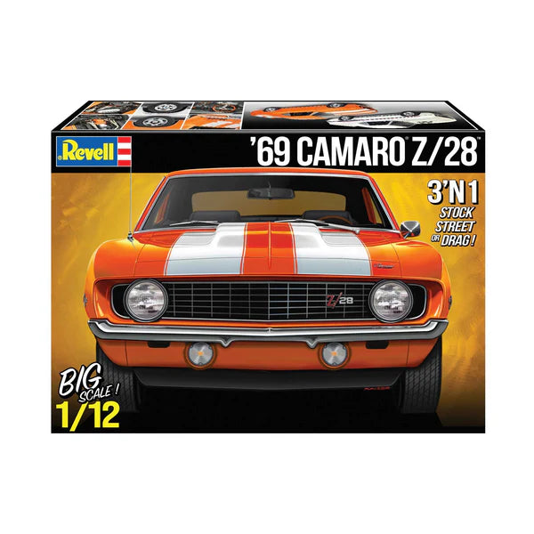 Revell 1/12 1969 Chevy Camaro 3N1 Plastic Model Kit