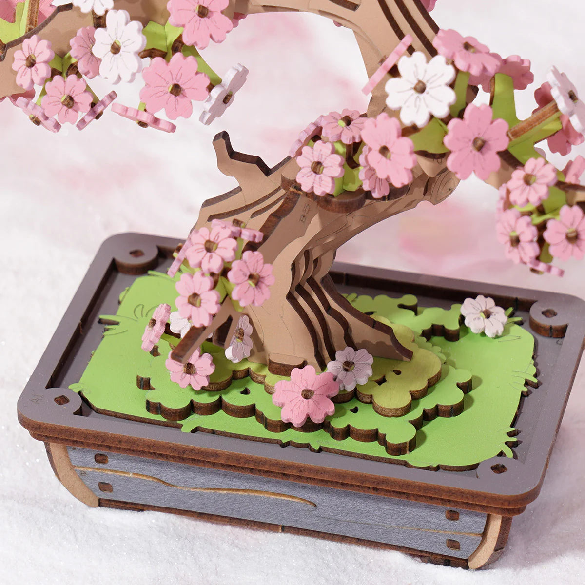 Rolife Sakura Bonsai DIY Wooden 3D Puzzle Kit