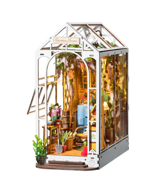 Robotime Rolife Holiday Garden House DIY Book Nook Shelf Insert