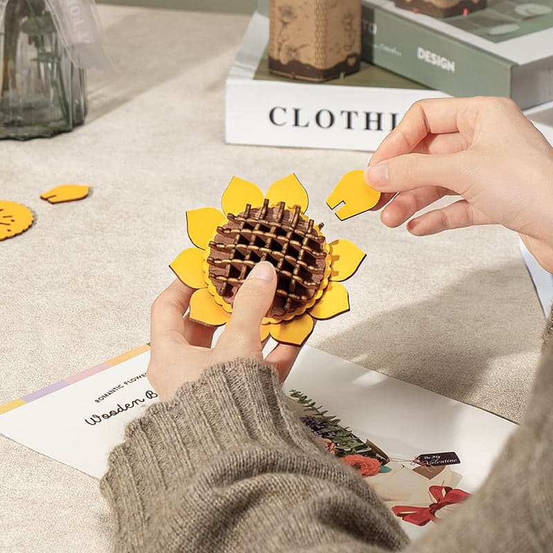 Rowood Sunflower DIY Wooden Flower Kit