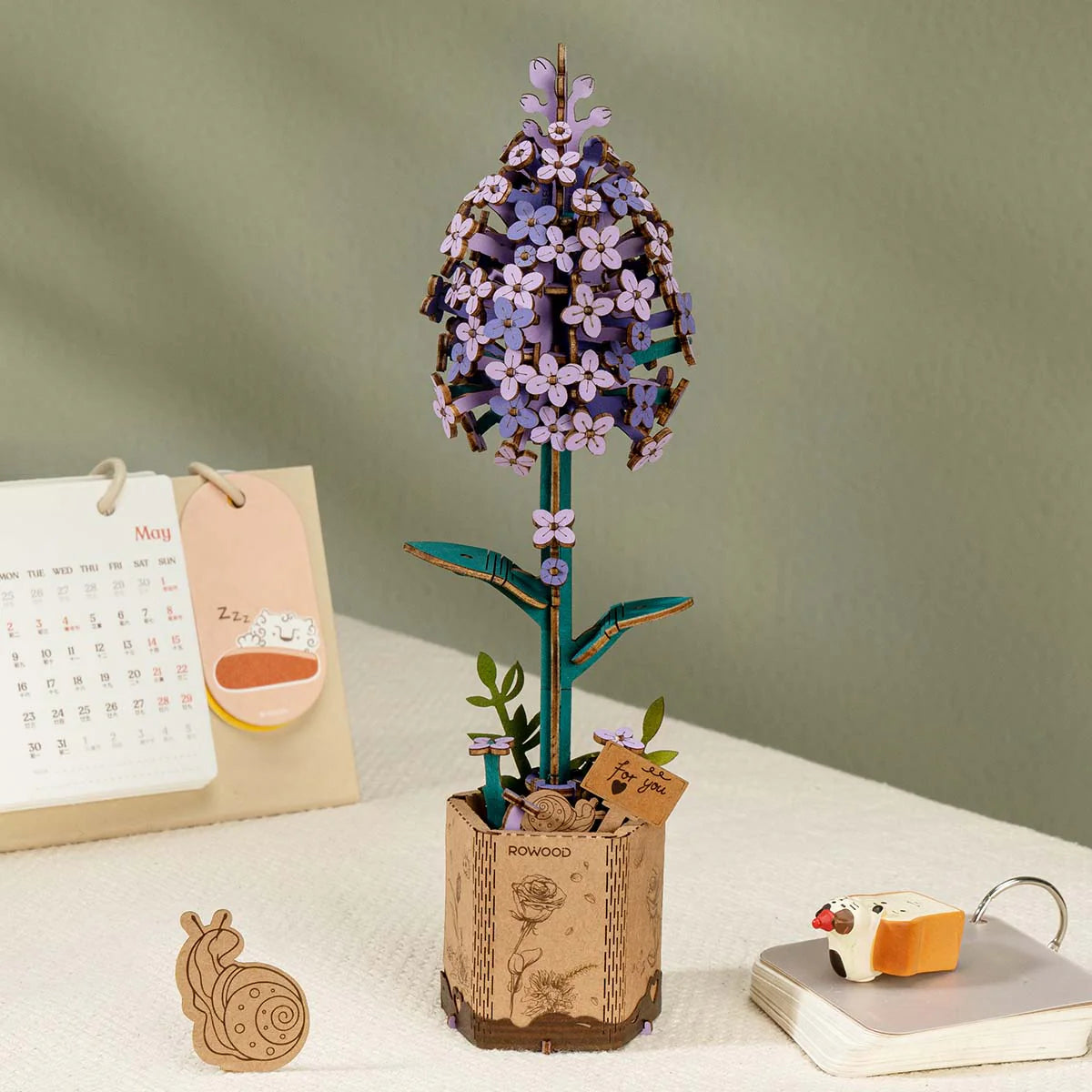 Rowood Lilac DIY Wooden Flower Kit