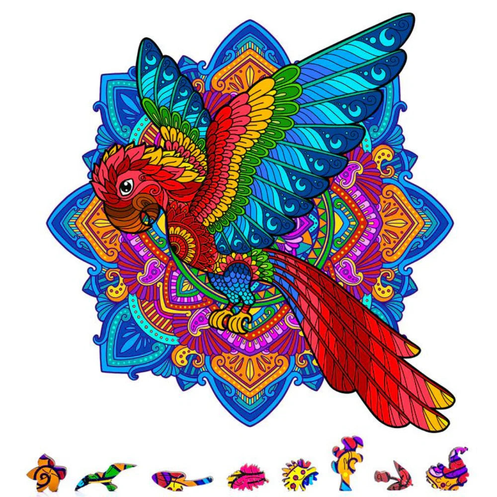 ZenChalet Puzzles Parrot Wooden Jigsaw Puzzle (200 Pcs)