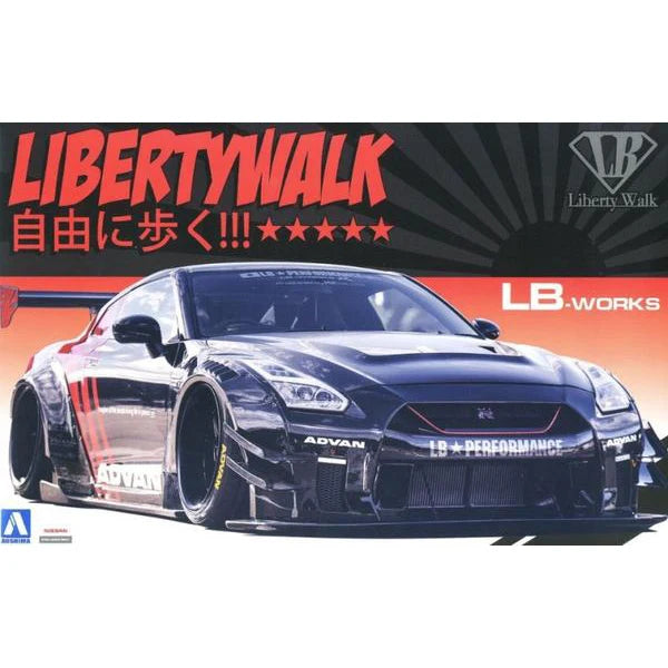 Aoshima 1/24 Nissan Libertywalk R35 GT-R Type 2 Plastic Model Kit