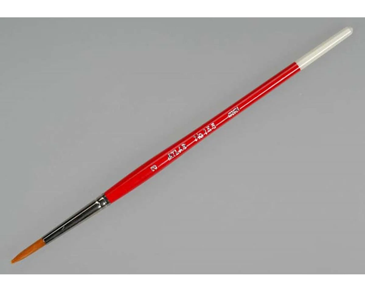 Atlas Brush Golden Taklon Round Paint Brush (3/0)