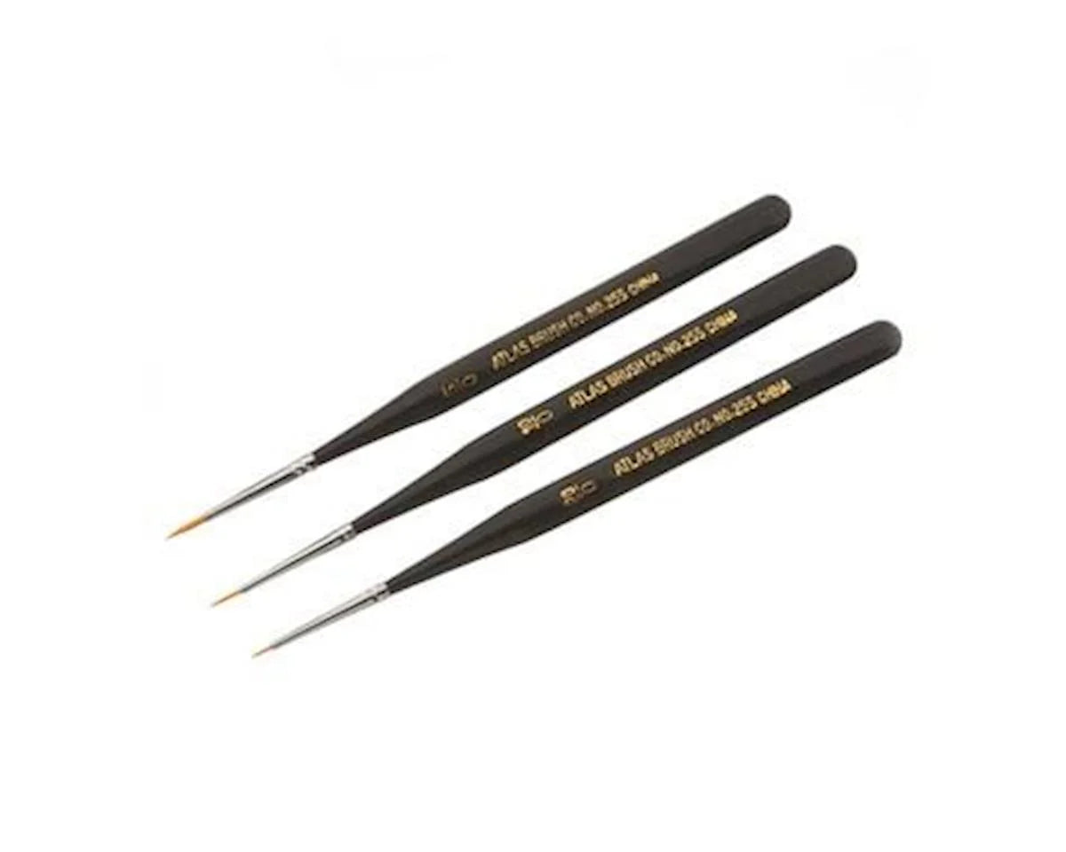 Atlas Brush Golden Taklon Ultra Detail Brushes (3 Set)