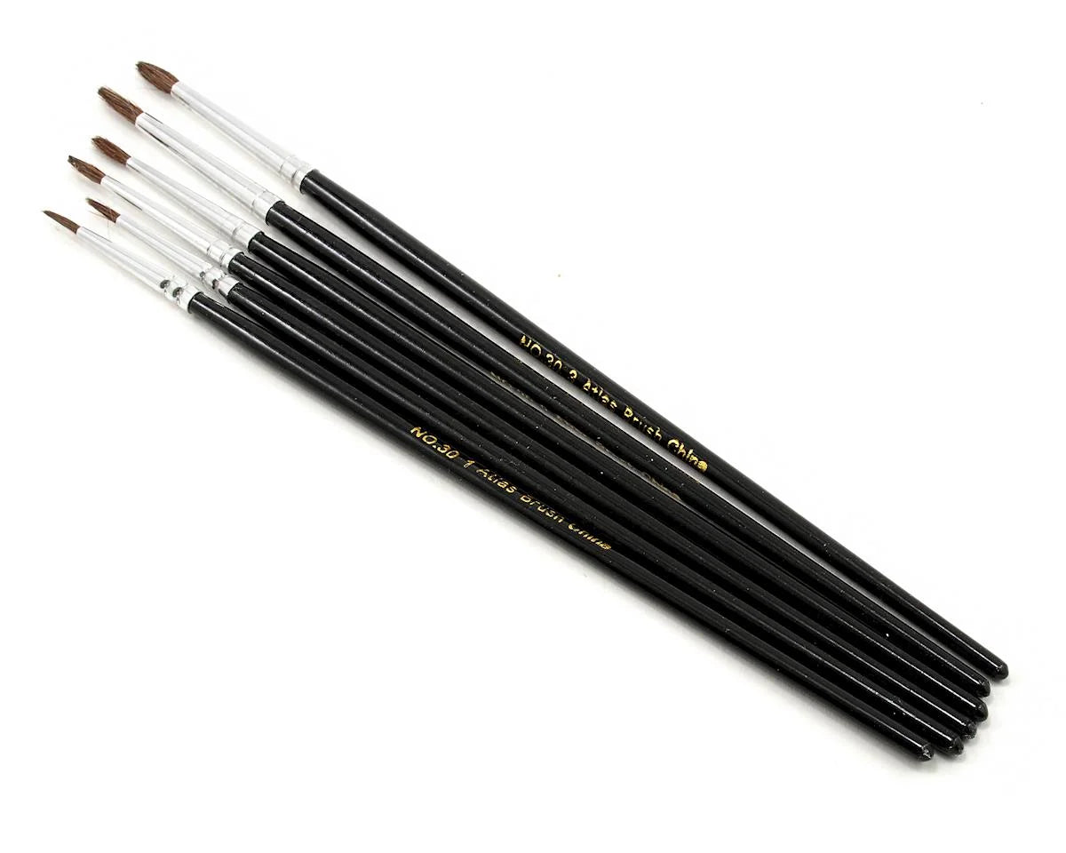 Atlas Brush 1, 2, & 3 Camel Hair Brushes (6 Set)