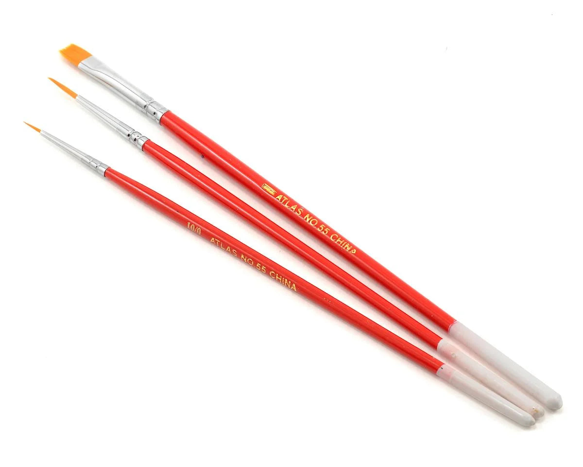 Atlas Brush 10/0, 0, & 1 Taklon Brushes (3 Set)