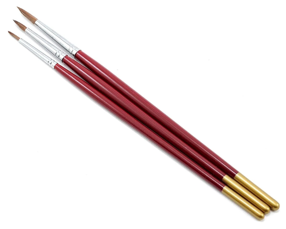 Atlas Brush 1, 3, & 5 Red Sable Round Brushes (3 Set)