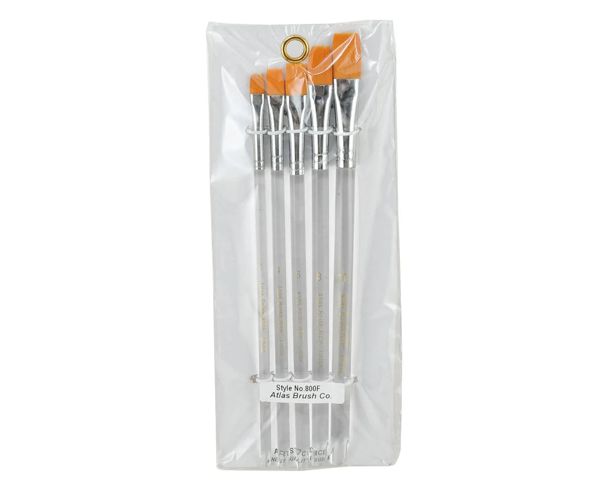 Atlas Brush Taklon Flat Paint Brush (5 Set)