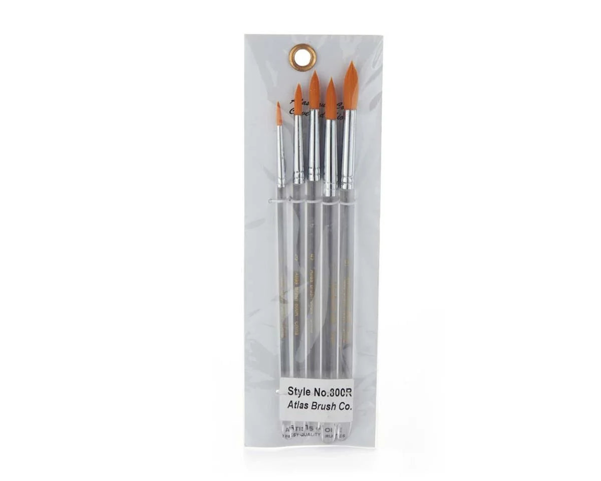 Atlas Brush Taklon Round Paint Brush (5 Set)