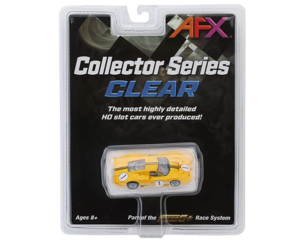 AFX Collector Series 1967 Ford GT40 Mk IV Sebring #1 HO Slot Car (Yellow) (SWB) (Mega G+)