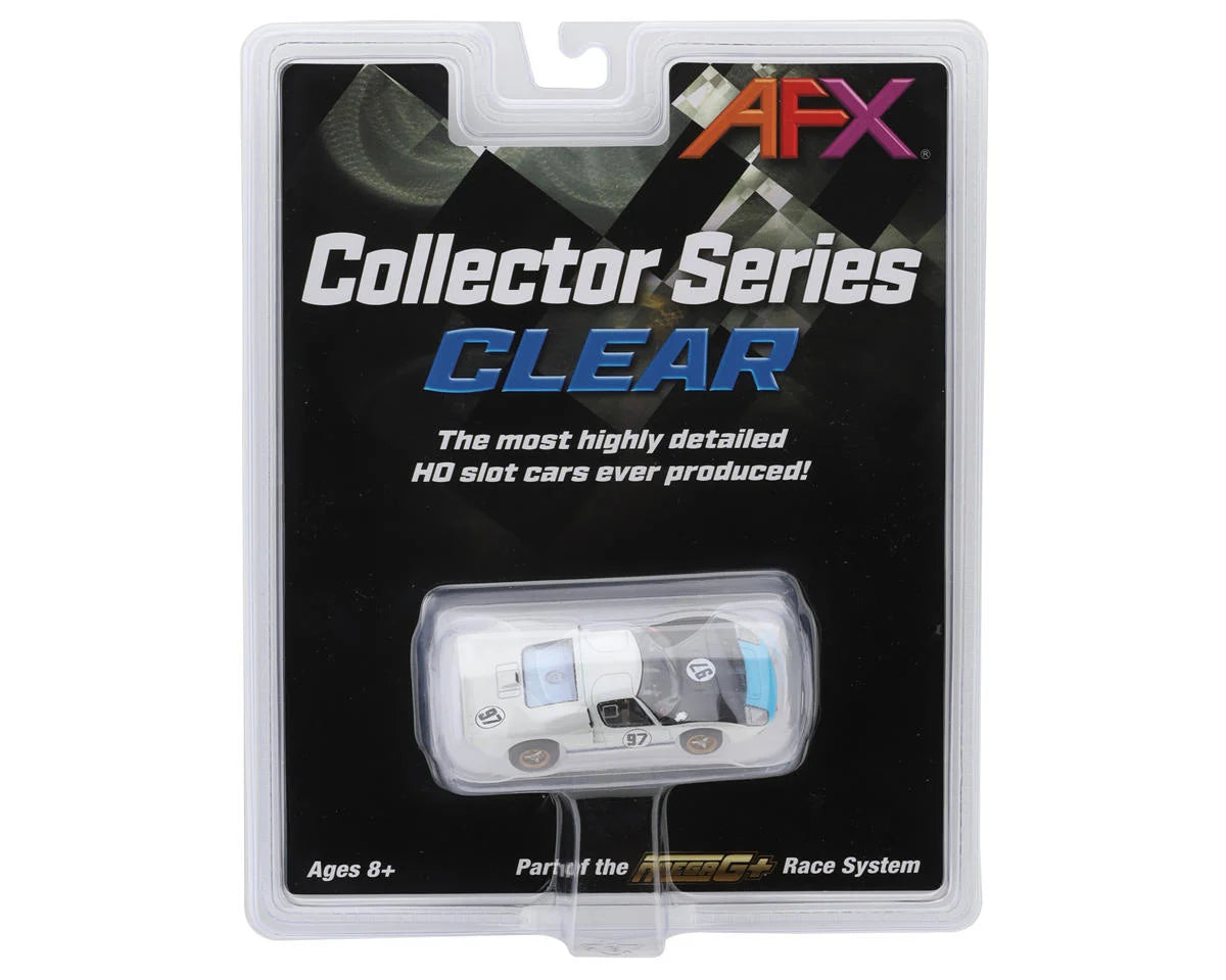 AFX 1966 Ford GT40 Mk II Daytona #97 HO Slot Car (White) (SWB) (Mega G+)