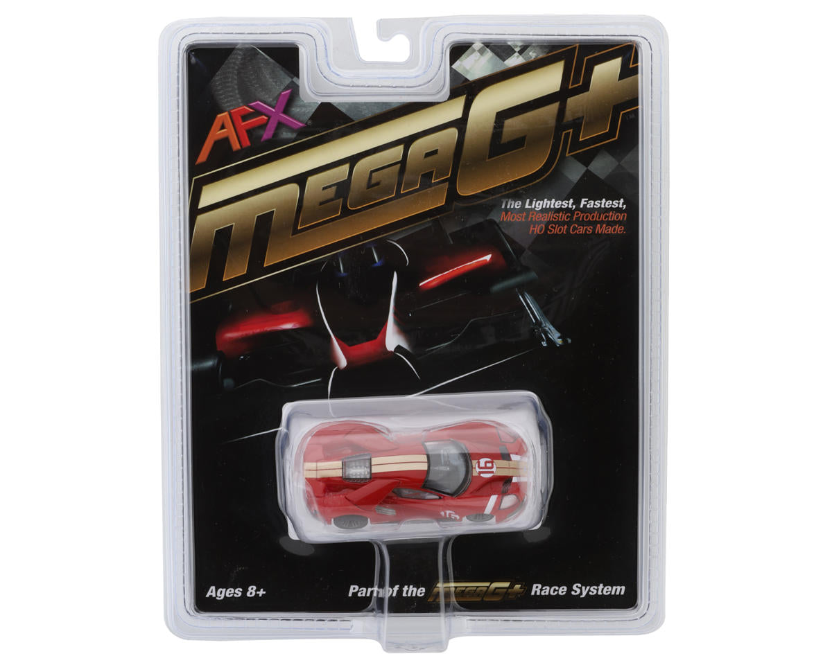 AFX Ford GT Heritage #16 HO Slot Car (Red) (LWB) (Mega G+)
