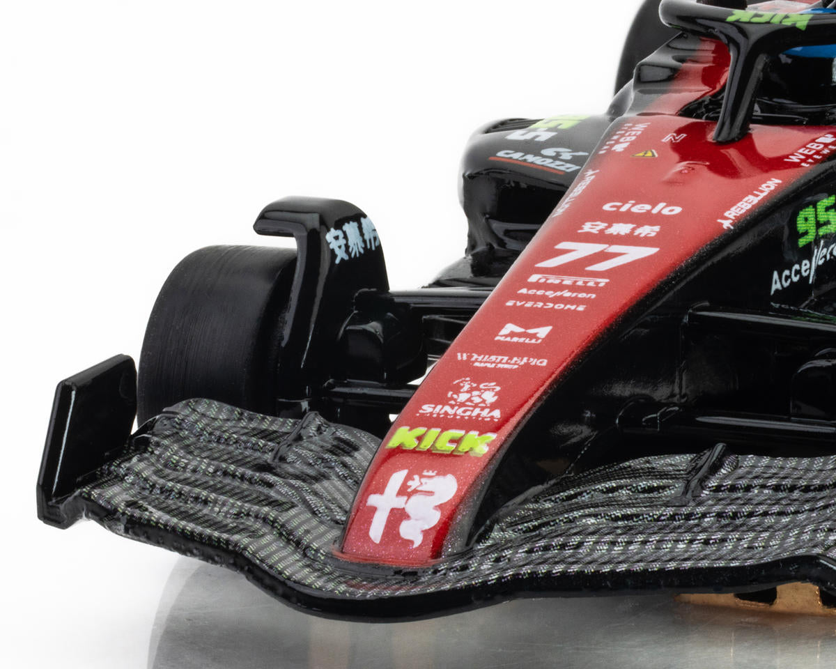 AFX Alfa Romeo 2023 F1 Spa HO Scale Slot Car (Green/Red) (LWB) (Mega G+) (Limited Edition)