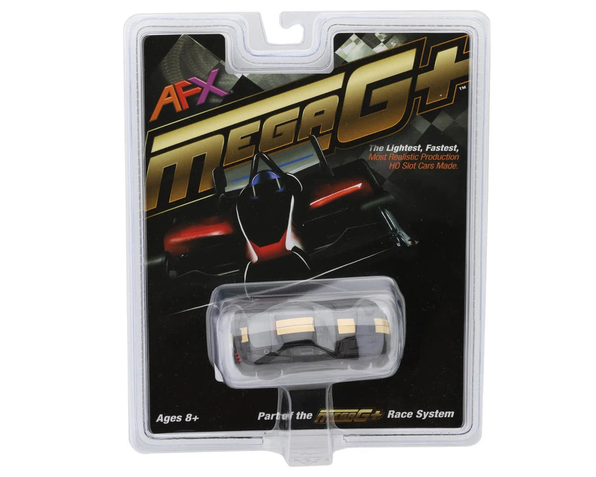 AFX Shelby Mustang GT500H HO Scale Slot Car (Black/Gold) (LWB) (Mega G+)