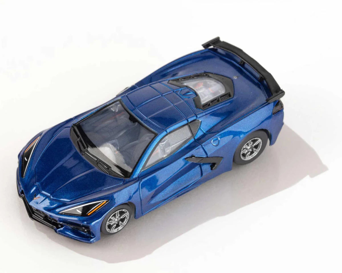 AFX Corvette C8 Riptide HO Slot Car (Blue) (LWB) (Mega G+)