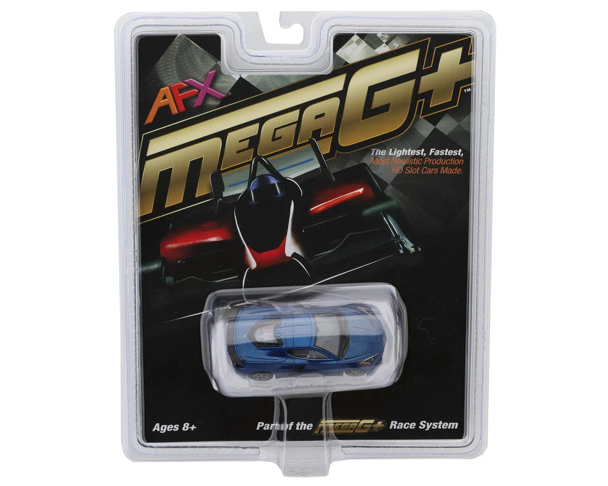 AFX Corvette C8 Riptide HO Slot Car (Blue) (LWB) (Mega G+)