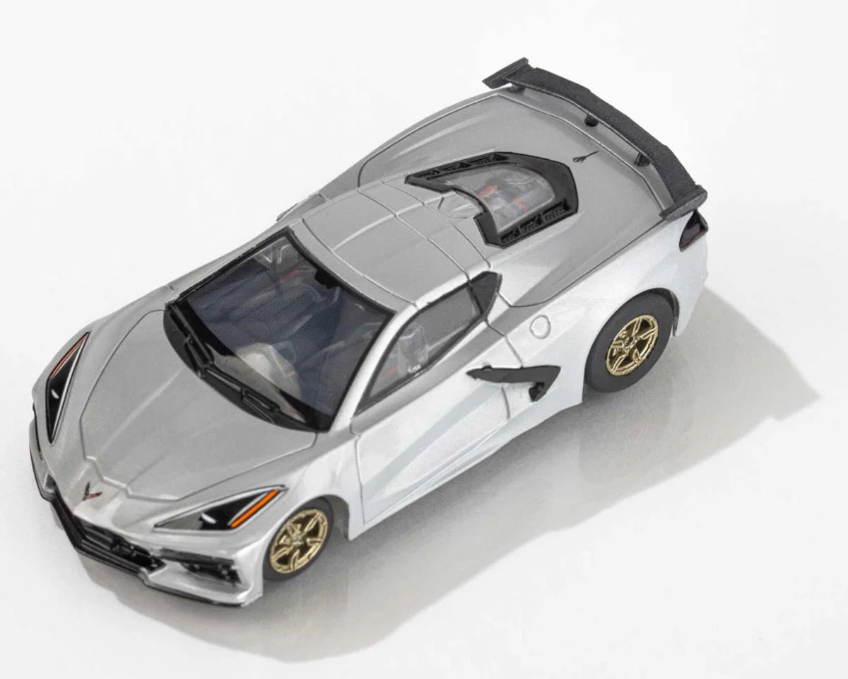 AFX Corvette C8 Riptide HO Slot Car (Silver) (LWB) (Mega G+)