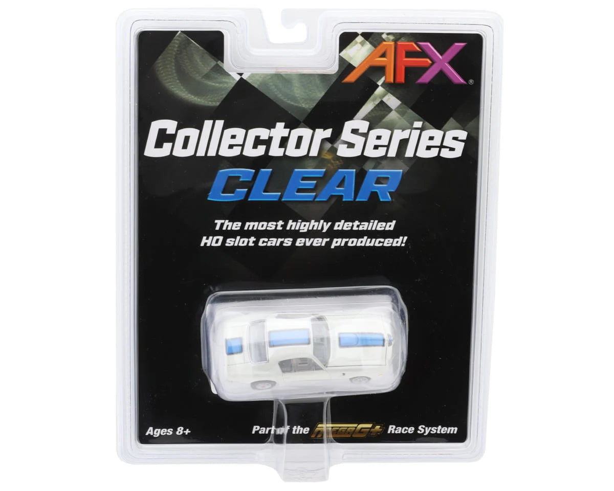 AFX 1970 Firebird Trans Am HO Scale Slot Car (White/Blue) (LWB) (Mega G+)