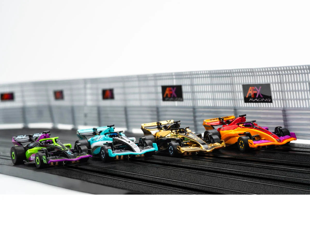 AFX Super International Raceway Slot Car Track Set w/Four Formula Cars (LWB) (Mega G+)
