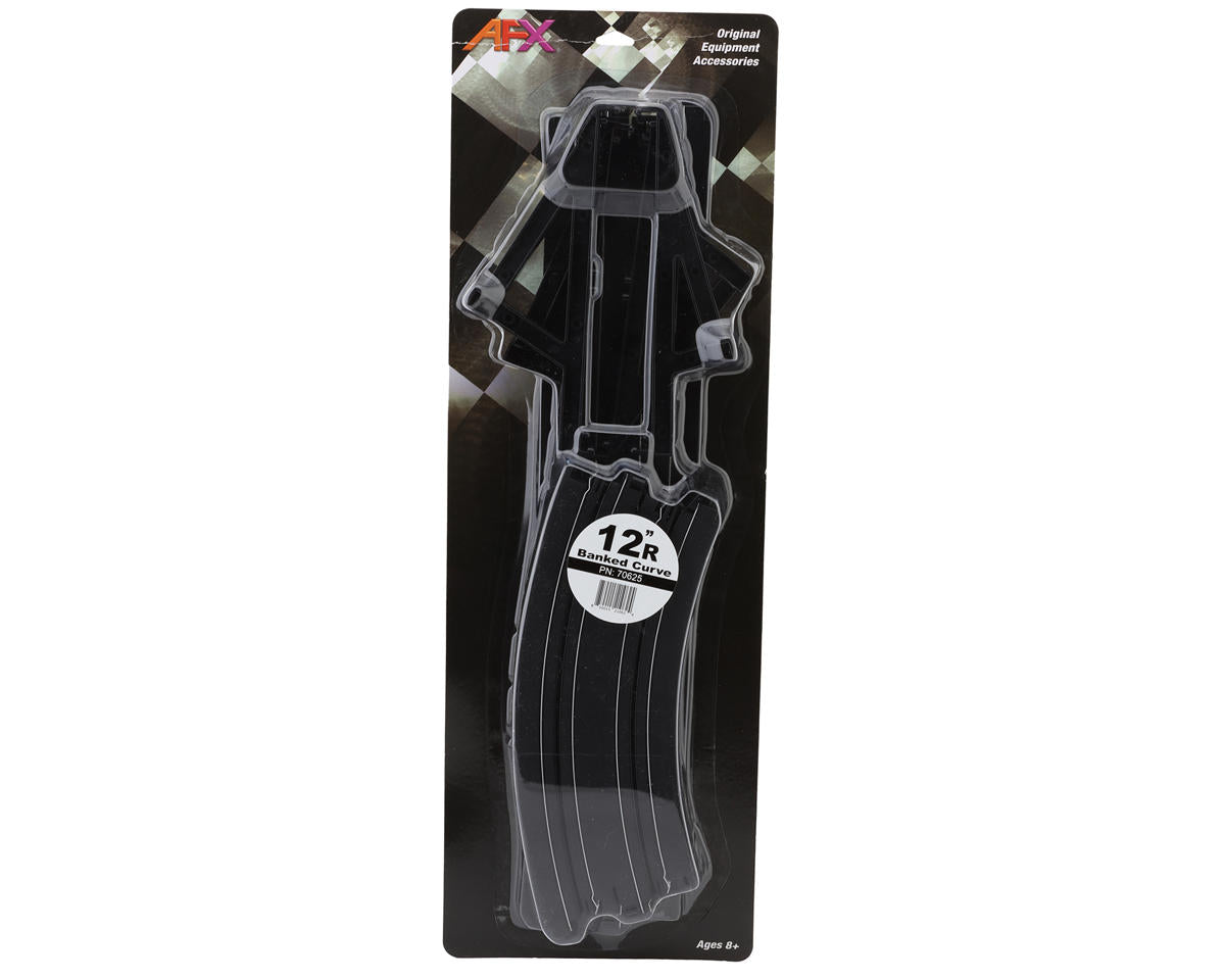 AFX 12" R Banked Curved Slot Car Track Expansion Pieces (2)