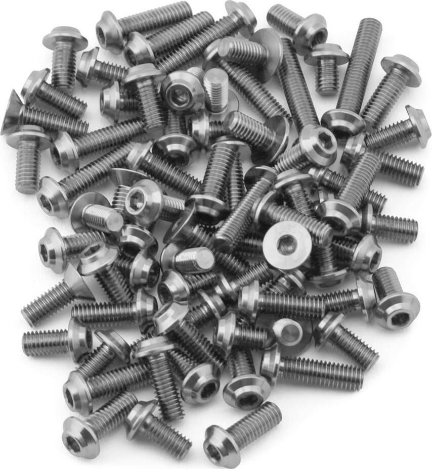 1UP Racing Schumacher Mi9 Pro Duty Titanium Upper Screw Set (Silver)