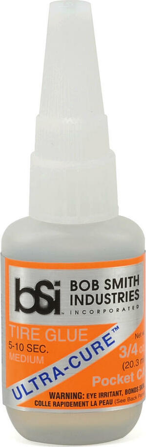Bob Smith Industries ULTRA-CURE Medium CA Tire Glue with Pin Cap (3/4oz)