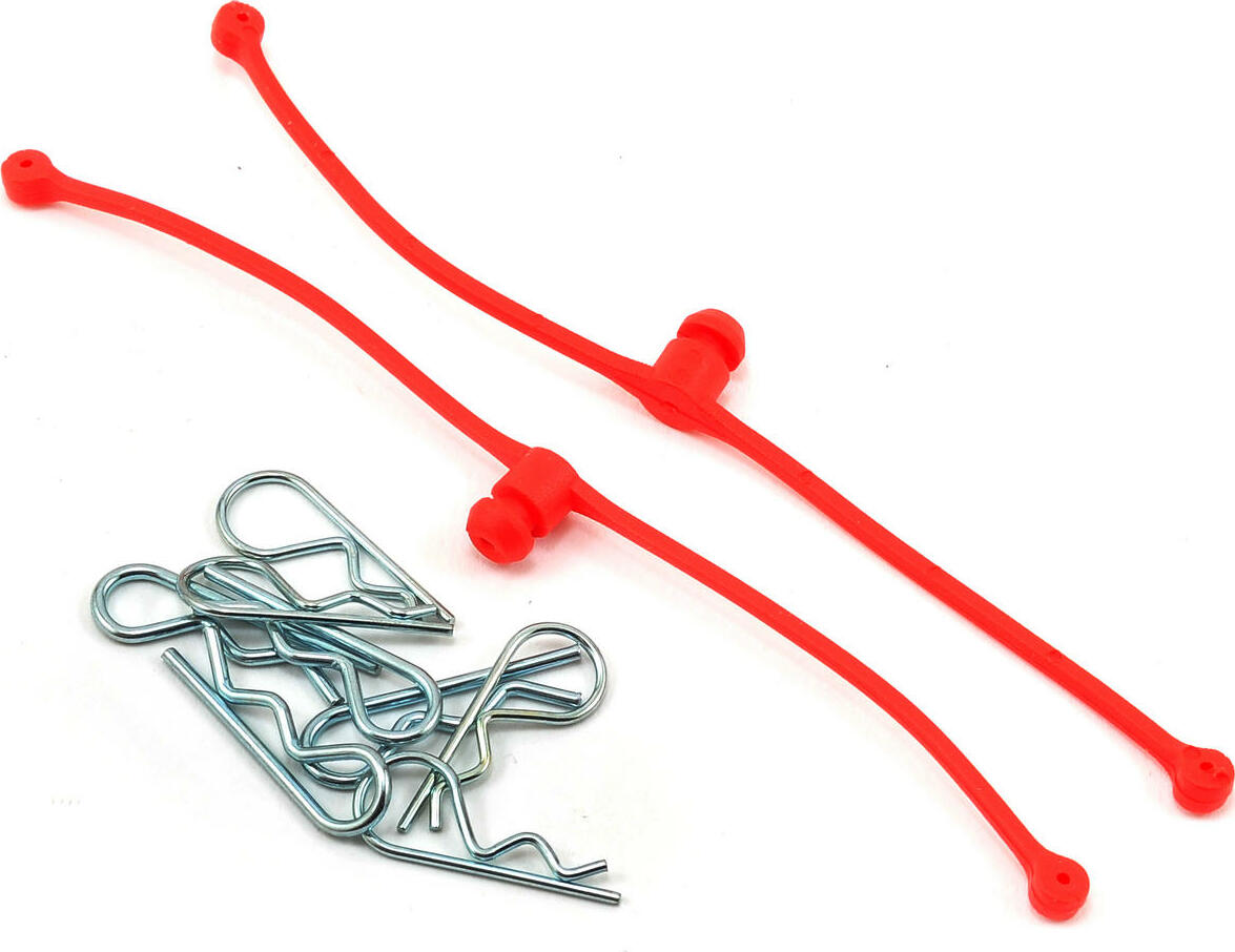 DuBro Body Klip Retainers with Body Clips (Red)