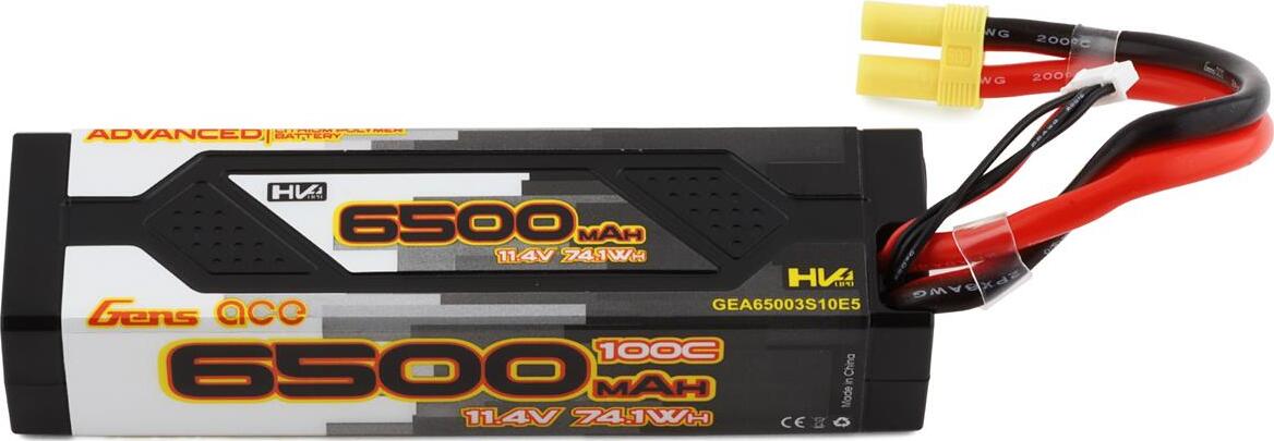 Gens Ace 3S LiHV Advanced Series LiPo Battery 100C (11.4V/6500mAh)