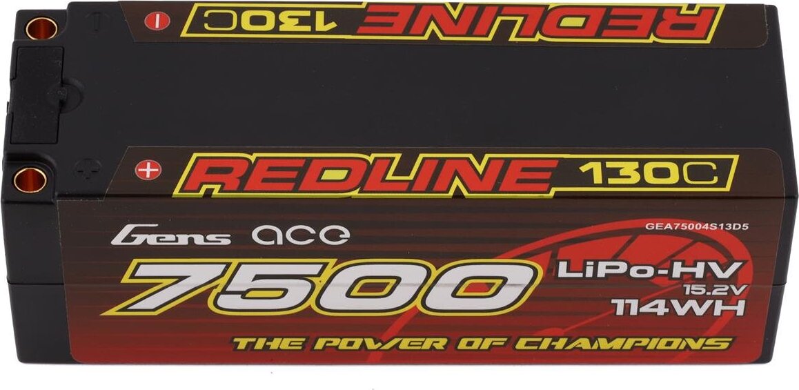 Gens Ace 4s LiHV LiPo Battery 130C w/5mm Bullets & T-Style Adapter