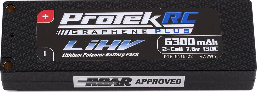 ProTek RC 2S 130C Low IR Si-Graphene + HV LCG LiPo Battery (7.6V/6300mAh)