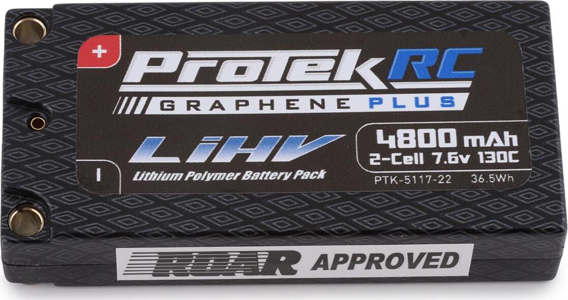 ProTek RC 2S 130C Low IR Si-Graphene + HV LCG Shorty LiPo Battery (7.6V/4800mAh)