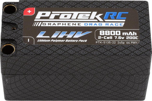 ProTek RC 2S 200C 2s5p Si-Graphene Drag Race Shorty LiPo Battery (7.6V/8800mAh)