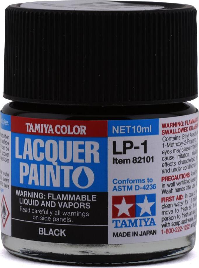 Tamiya LP-1 Black Lacquer Paint (10ml)
