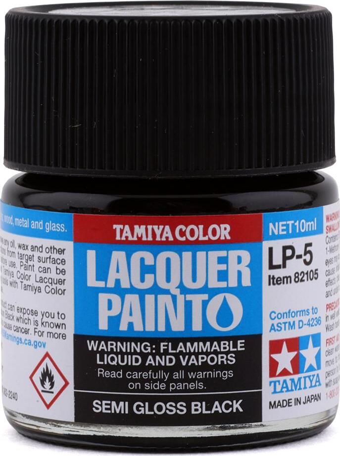 Tamiya LP-5 Semi Gloss Black Lacquer Paint (10ml)