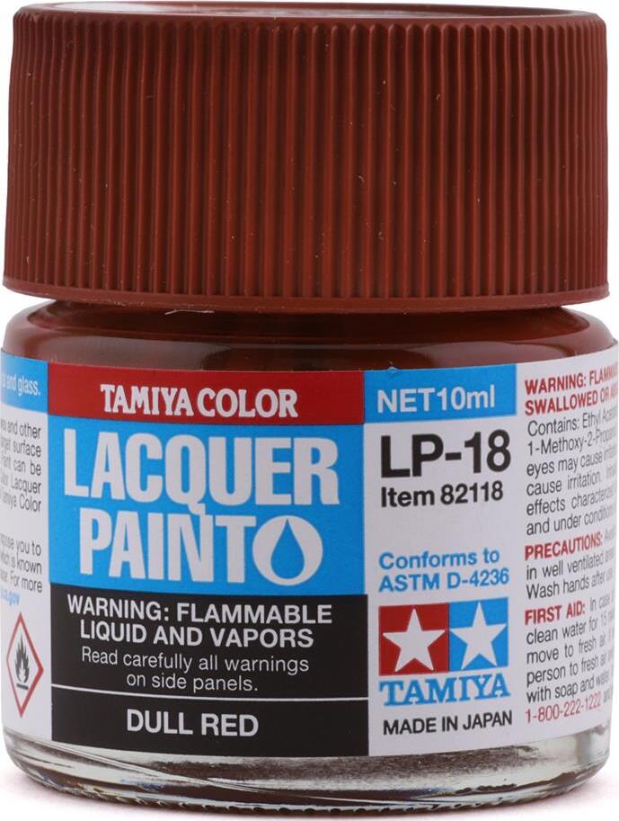 Tamiya LP-18 Dull Red Lacquer Paint (10ml)