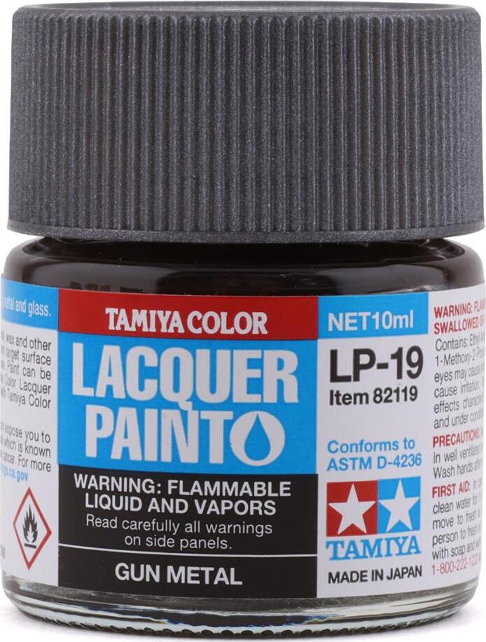 Tamiya LP-19 Gun Metal Lacquer Paint (10ml)