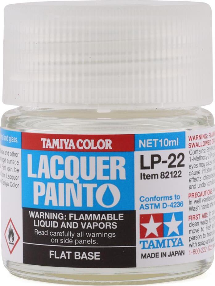 Tamiya LP-22 Flat Base Lacquer Paint (10ml)
