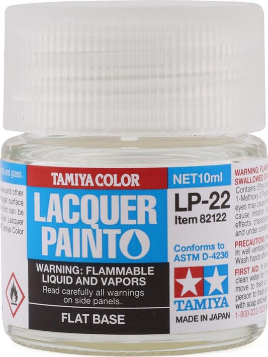 Tamiya LP-22 Flat Base Lacquer Paint (10ml)