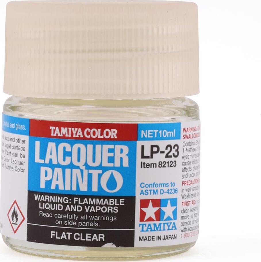 Tamiya LP-23 Flat Clear Lacquer Paint (10ml)