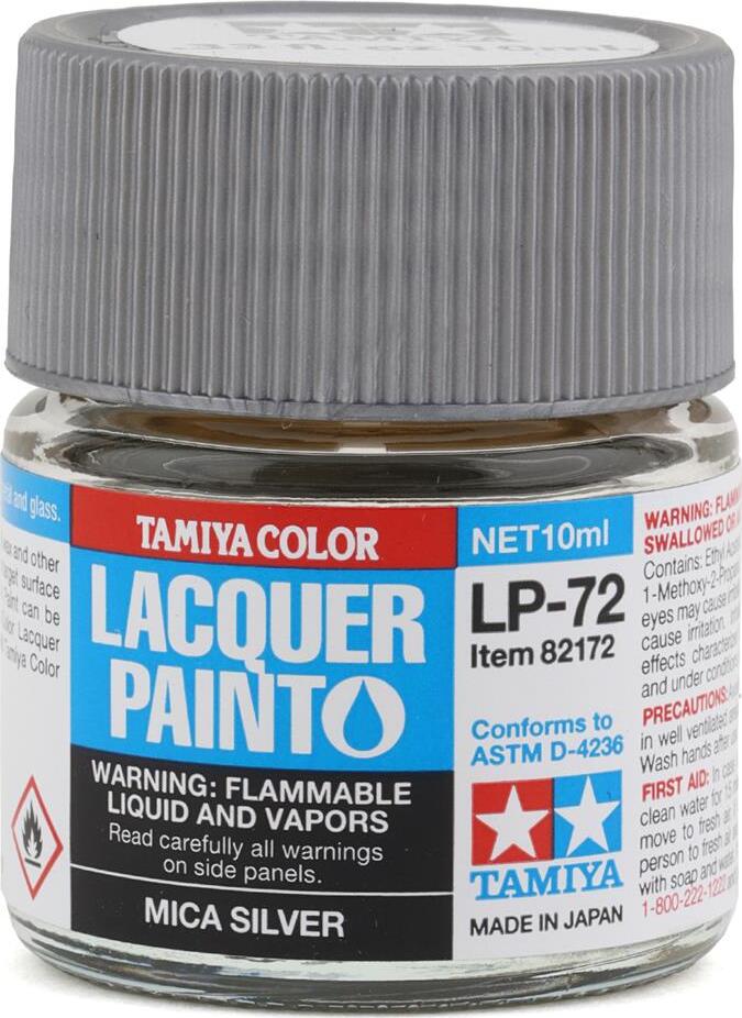 Tamiya LP-72 Mica Silver Lacquer Paint (10ml)
