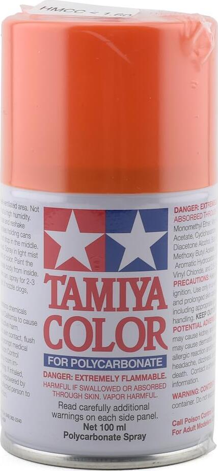 Tamiya PS-62 Pure Orange Lexan Spray Paint (100ml)