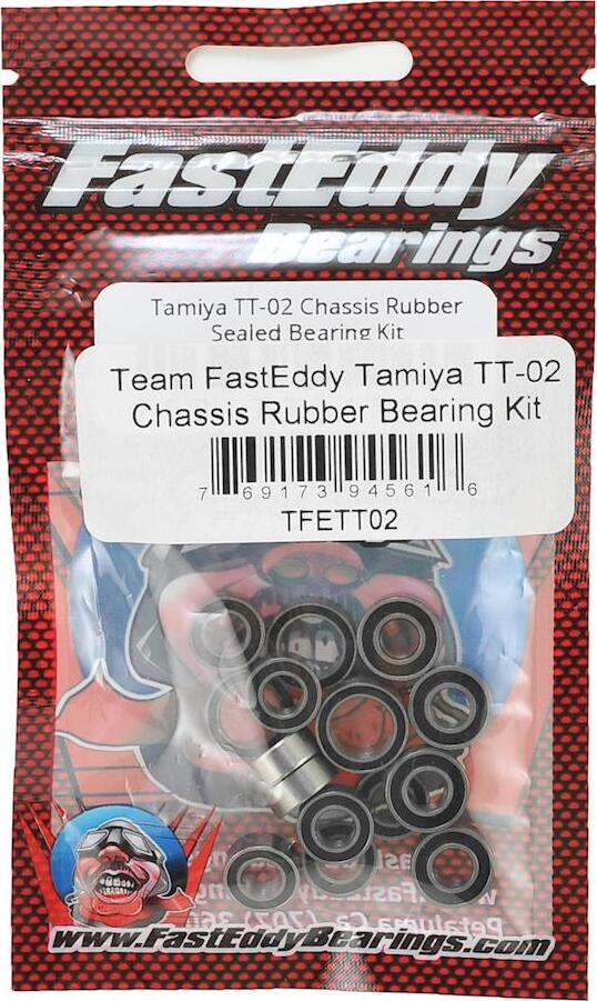 FastEddy Tamiya TT-02 Chassis Rubber Bearing Kit