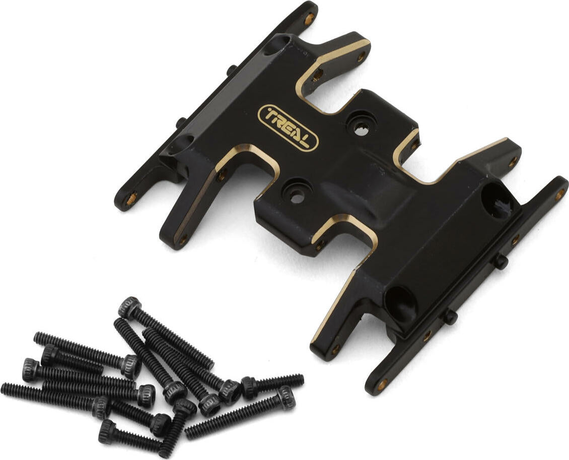 Treal Hobby Axial SCX24 Brass Skid Plate (Black) (13.9g)