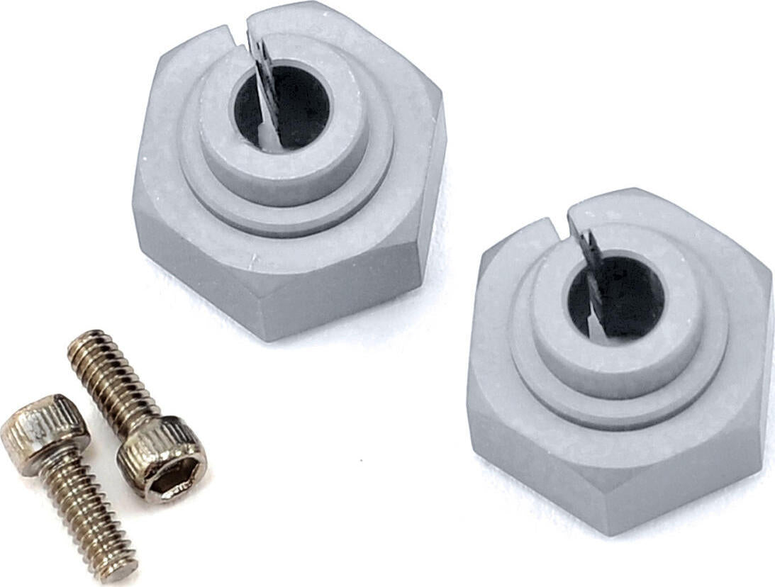 Vanquish Products Aluminum 12mm Clamping Wheel Hex (2) (Silver)