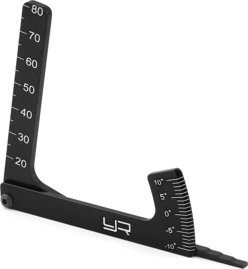 Yeah Racing Aluminum 3-in-1 Camber Gauge (Black)