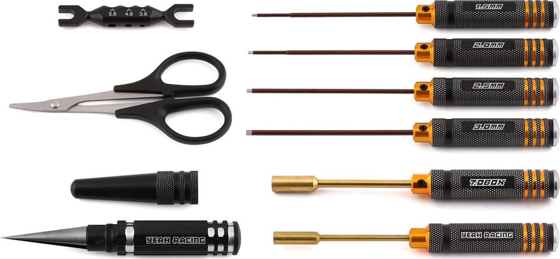 Yeah Racing 1/10 Track Day Starter Tool Set w/LiPo Safe Bag